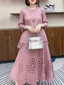 Middle Eastern Ramadan suit, loose pleated two-piece suit, wear a niche simple autumn and winter coat, base dress, foreign style：圖片 2
