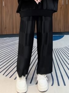 The new Middle Eastern Ramadan is embossed with high-quality pleated mid-length pants with high waists and a slim look：圖片 2