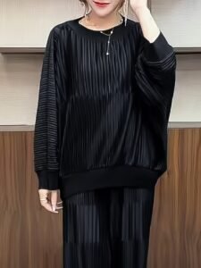 Middle East Ramadan 2025 Spring Autumn New Crew Neck Sweatshirt Women's Foreign Loose Pullover Top Casual：圖片 3