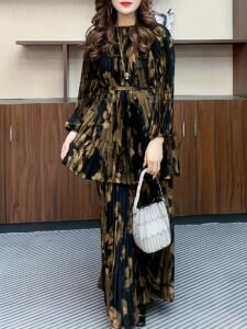 Middle East Ramadan 2025 Spring and Autumn New High-end Temperament Design Set Loose and Thin：圖片 4