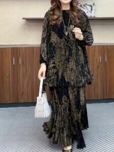Middle East Ramadan 2025 Spring and Autumn New High-end Temperament Design Set Loose and Thin：圖片 5