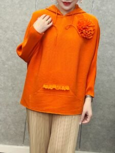 Middle East Ramadan Spring and Autumn New French Temperament Foreign Design Three-dimensional Flower Sweatshirt Top：圖片 2