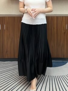 Middle East Ramadan fashion skirt women's 2025 new spring and autumn draped sense of foreign versatile stitched pleated skirt：圖片 5