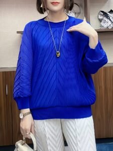 Middle East Ramadan autumn and winter new polyester women's sweatshirt versatile, personality small fragrance, shoulder trend, casual and versatile, foreign high-end：圖片 3