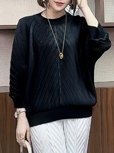 Middle East Ramadan autumn and winter new polyester women's sweatshirt versatile, personality small fragrance, shoulder trend, casual and versatile, foreign high-end：圖片 4